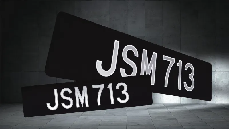 2D Untouchable Plate JPJ Standard (H111) - 2D Number Plates