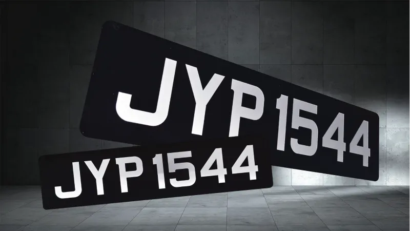 2D Untouchable Plate LTA Standard Bold (H203) - 2D Number Plates