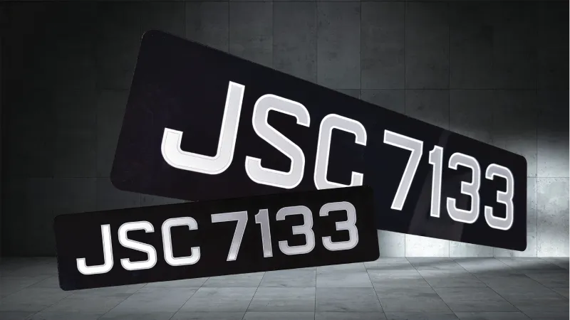 2D Double Line Plate (H213) - 2D Number Plates