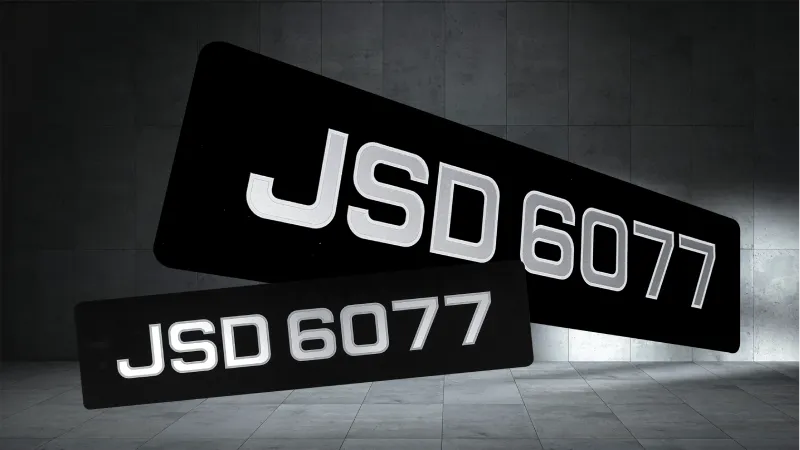 2D Double Line Plate (H215) - 2D Number Plates