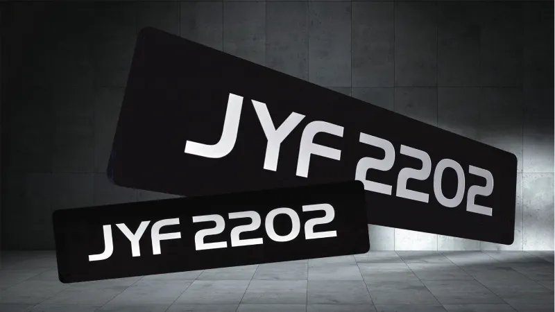 2D Untouchable Plate (H503) - 2D Number Plates