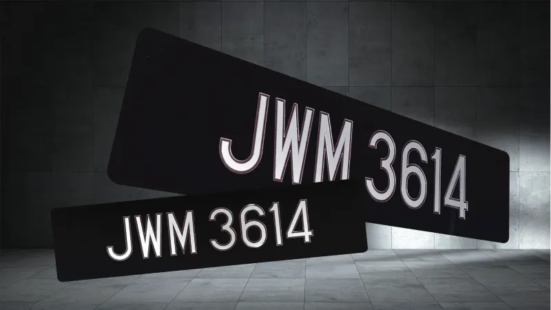 2D Chrome Double Line Plate (H5112) - 2D Number Plates