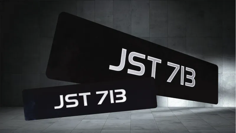 2D Double Line Plate (H5136) - 2D Number Plates