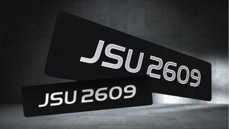 2D Double Line Plate (H5136Y) - 2D Number Plates