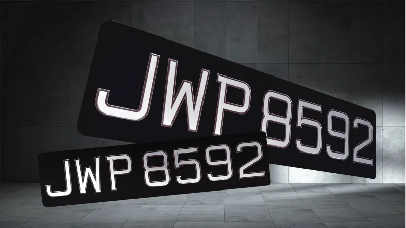 2D Chrome Double Line Plate (H5212) - 2D Number Plates