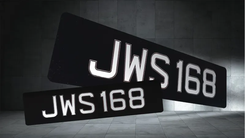 2D Chrome Double Line Plate (H5213) - 2D Number Plates