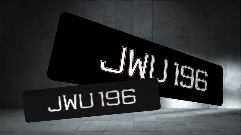 2D Chrome Double Line Plate (H5219) - 2D Number Plates