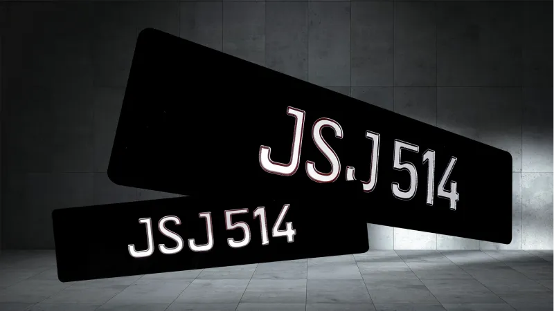 2D Chrome Double Line Plate (H5712) - 2D Number Plates