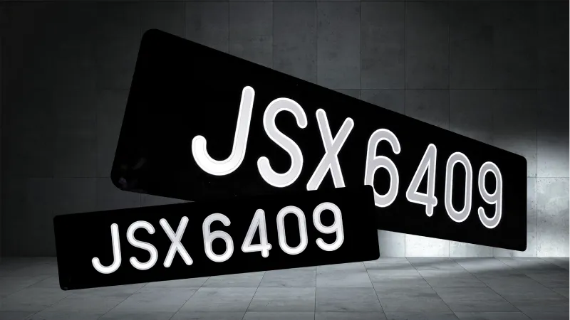 2D Double Line Plate (H811) - 2D Number Plates