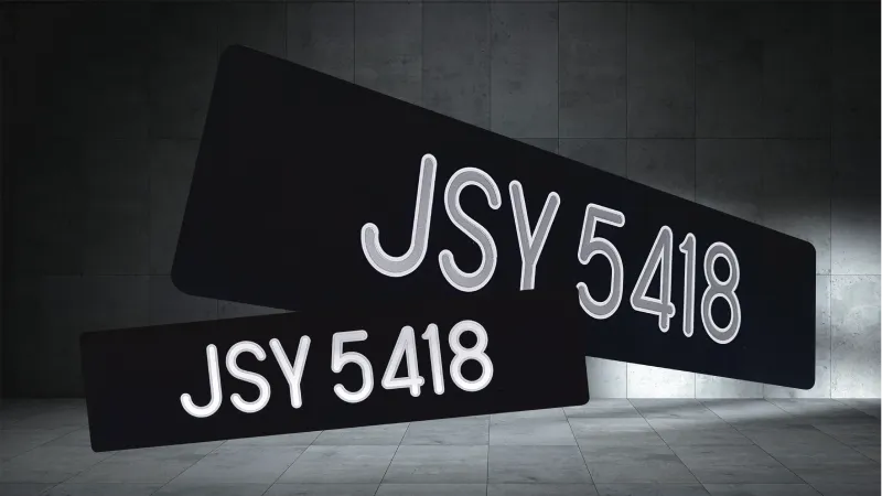 2D Double Line Plate (H812) - 2D Number Plates