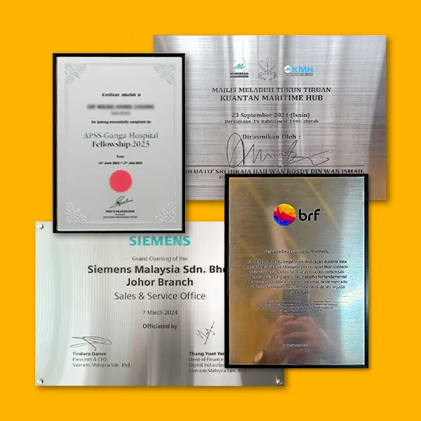 CERTIFICATE PLAQUES