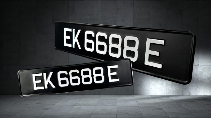 Besi Press Ketuk SG Font (E1) - LTA Standard Font Number Plates