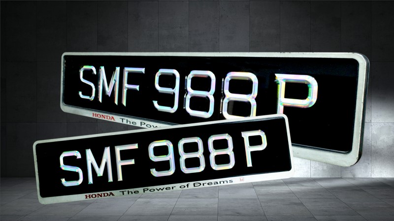 3D Untouchable Plate GG50C (GG50C) - 3D Untouchable Plate Number Plates