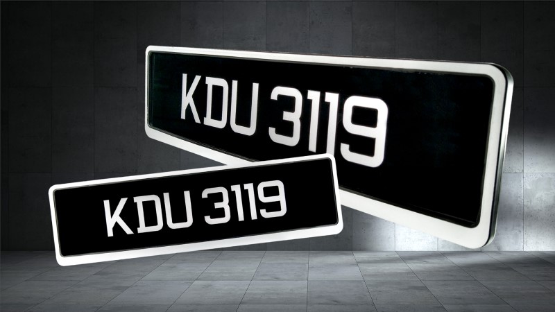 2D Untouchable Plate (H2022) - 2D Number Plates