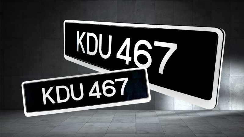 2D Untouchable Plate (H304) - 2D Number Plates