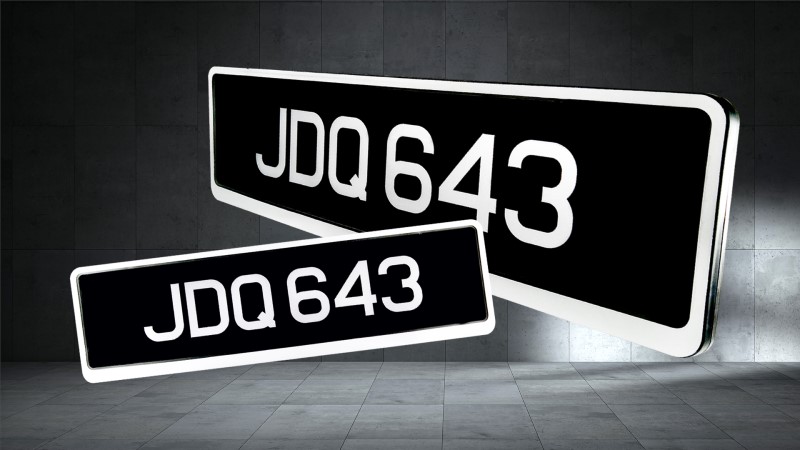 2D Untouchable Plate (H501) - 2D Number Plates