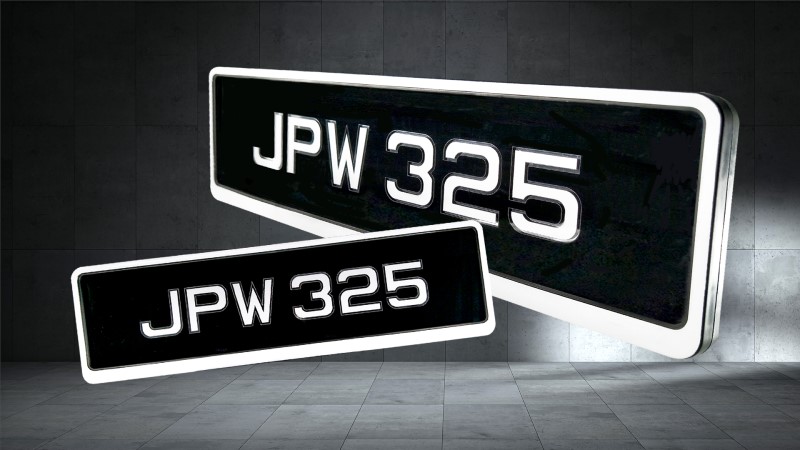 2D Chrome Double Line Plate (H5215) - 2D Number Plates