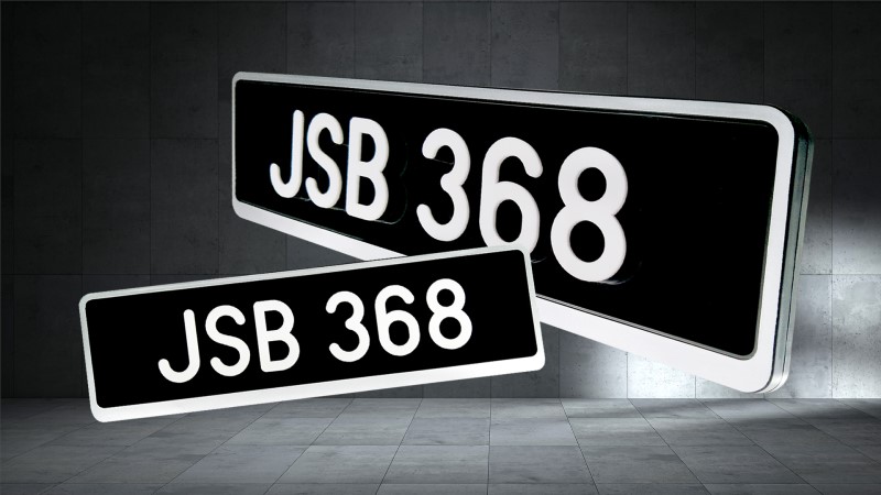 Crystal Font JM6B (JM6B) - Crystal Font Number Plates